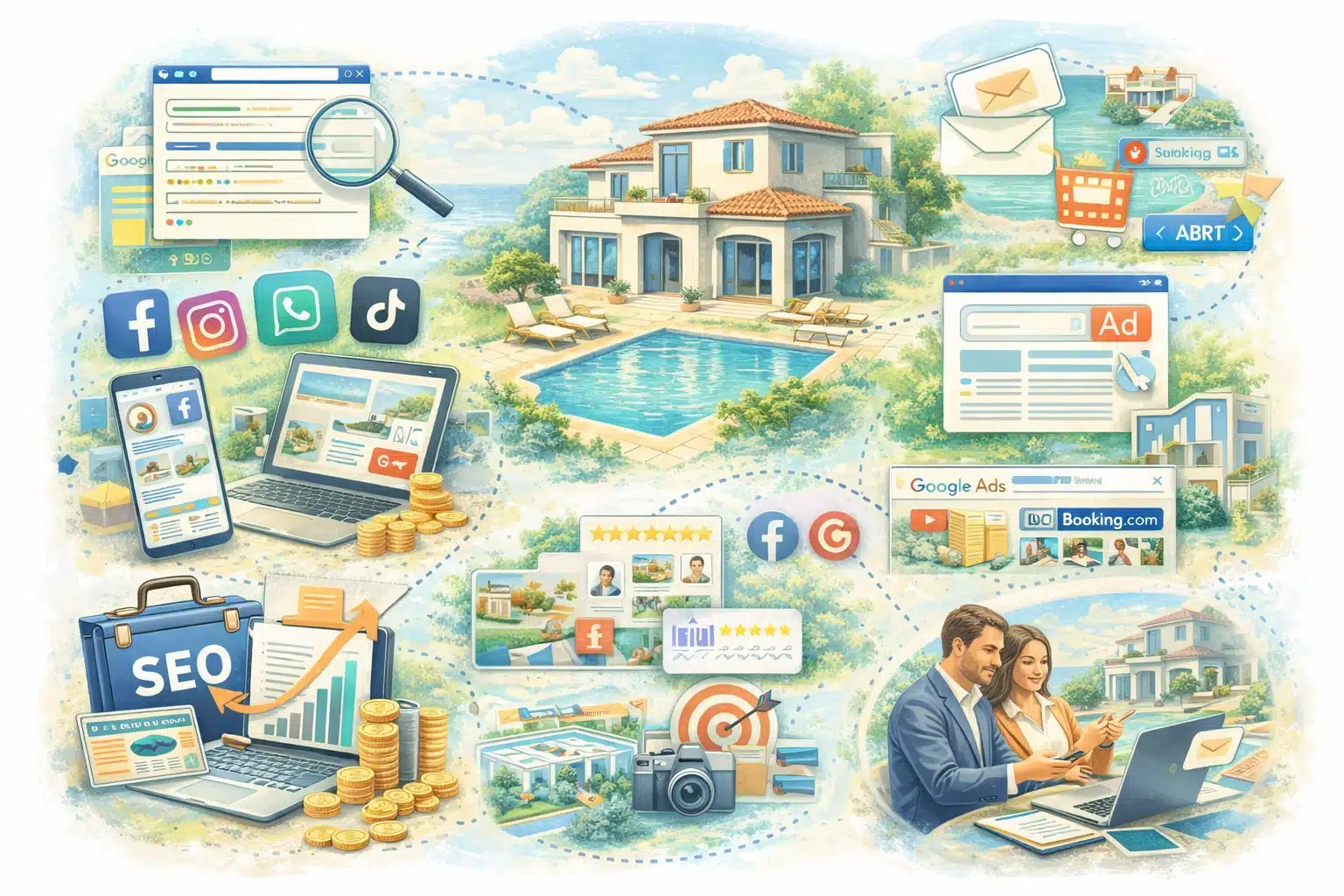 Digital Marketing για Ενοικιαζόμενες Βίλες