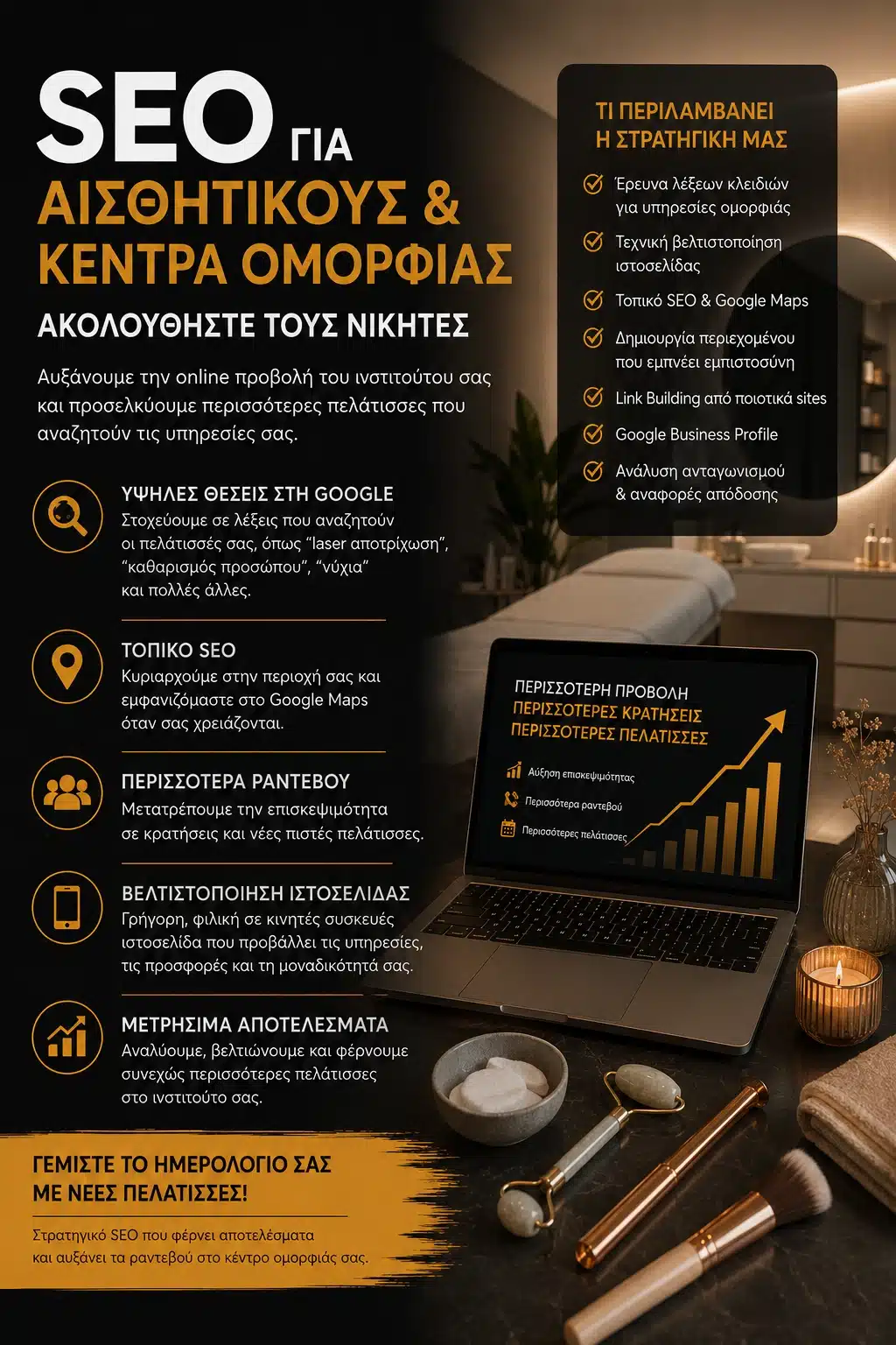 SEO για Αισθητικούς & Κέντρα Ομορφιάς