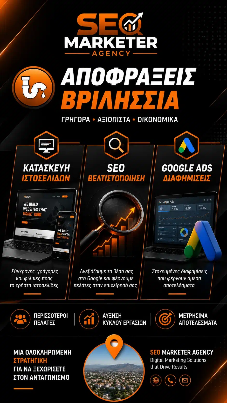 Αποφράξεις Βριλήσσια - Κατασκευή Ιστοσελίδων & SEO - Google Ads